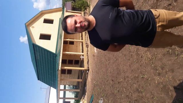 Видеоотзыв! Сруб из бруса 6х8 м. с Г-образной террасой в Московской области, г. Пущино. смотреть онлайн