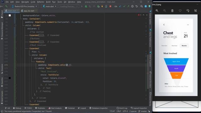 Flutter challenge | Popup menu animation [Part - 01]