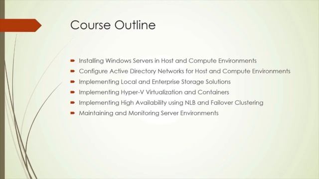 Microsoft Windows Server 2016 (70-740) Course Introduction смотреть онлайн