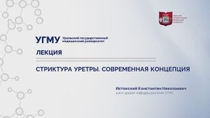 Лекция "Стриктрура уретры", д.м.н. Истокский К.Н.