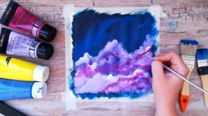 Как нарисовать ОБЛАКА детально и просто акрил, гуашь How to draw CLOUDS