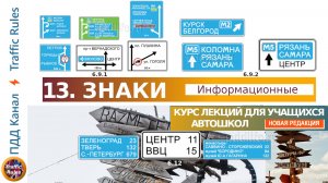 Полный курс пдд 2024 Вебинар 13 - Информационные знаки