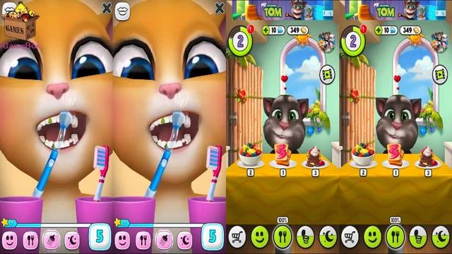 My Talking TOM Level 1 Android Vs My talking Angela Level 3 Android*GAMEPLAY GREAT MAKE FOR KID #21