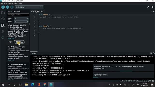 Installing Arduino IDE 2.0.0 in Windows 10 and trying to compair with their older version of Arduin
