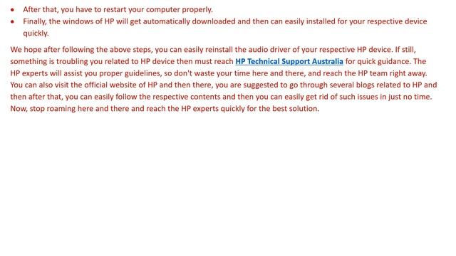 Quick guidelines to reinstall the audio driver of HP device смотреть онлайн
