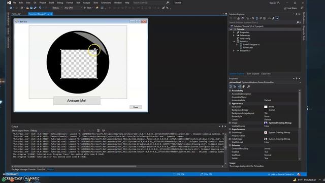 12. How to program in C# Beginners Guide - 8 Ball Application Part 2 (Windows Form Application) смотреть онлайн