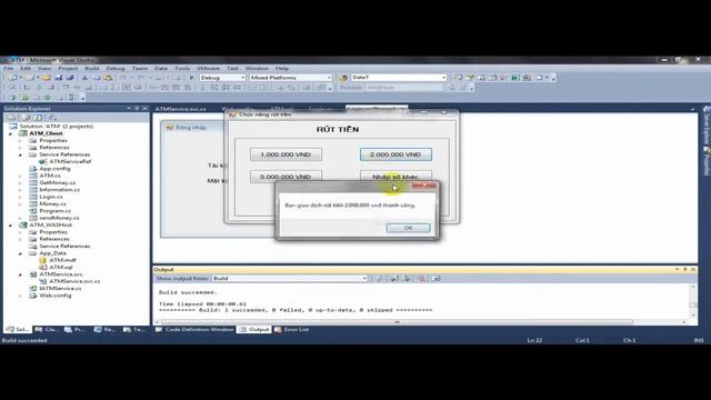 Demo ATM (WCF WAS Hosting, Windows form) смотреть онлайн