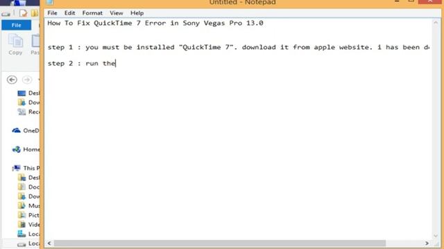 How to Fix QuickTime 7 Error in Sony Vegas Pro 13.0 смотреть онлайн