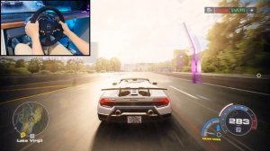Lamborghini Huracan Performante Spyder - Need For Speed Unbound Steering Wheel Gameplay (4k)