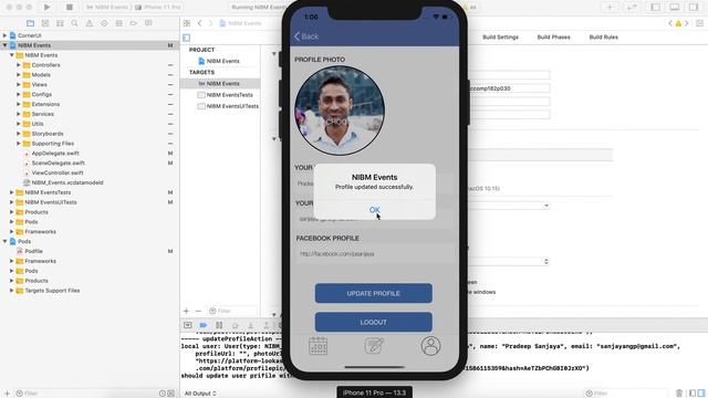 iOS Application Development - Continue with Facebook