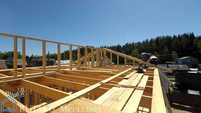 СНТ "Металлист". Проект КД14-8х8-2Э-Г. Стропильная система. смотреть онлайн