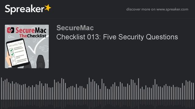 Checklist 013: Five Security Questions смотреть онлайн