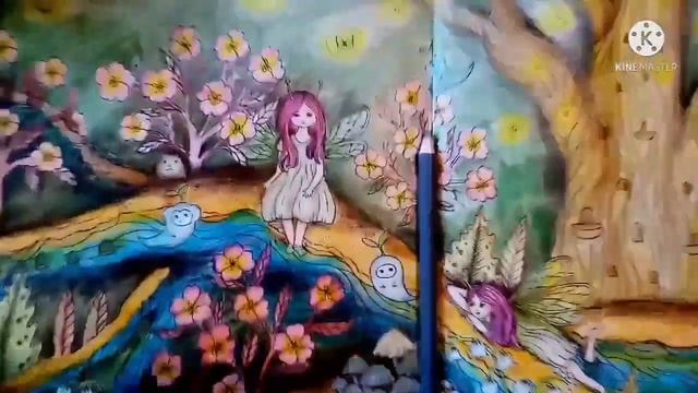 Раскрасила разворот в Марии Тролле и Уютном мире #раскраска #уютныймир #мариятролле
