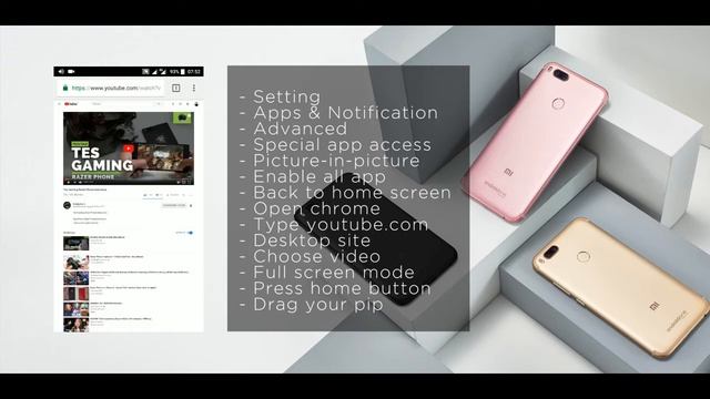 HOW TO PICTURE-IN-PICTURE (PIP) XIAOMI MI A1 ANDROID 8.0 OREO смотреть онлайн