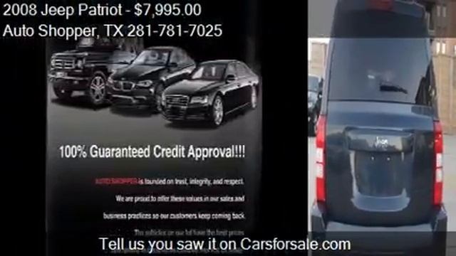 2008 Jeep Patriot Sport 4DR SUV w/CJ1 Side Airbag Package fo смотреть онлайн