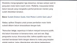 Motor Listrik Subsidi,Bandar Gak Perlu Pusing : Terjual 108 Unit,Target 200Ribu" Ada APBN.