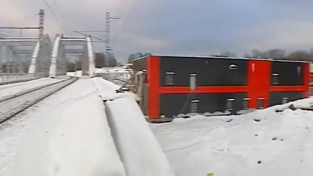 Строительные работы на станции «Минская» будущего четвертого маршрута (МЦД-4). смотреть онлайн