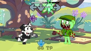 FNF Bluey, Bingo & Mackenzie vs Bf Htf & Flippy Sings Bluey Can Can | Smile Song FNF Mods