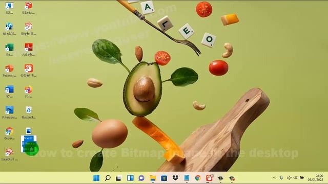 Windows 11 Home : How to create Bitmap image in the desktop