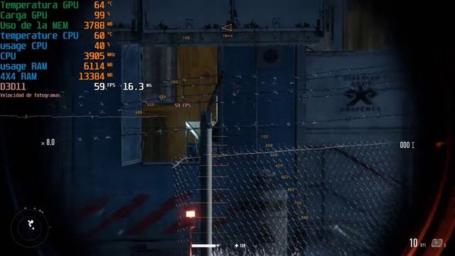 Sniper Ghost Warrior Contracts Ultra 1080p GTX 1060 6GB+i5-9400F смотреть онлайн