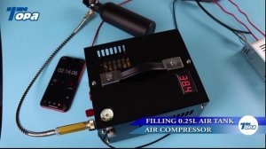 12V pcp 300 bar 4500 psi Air compressor fill 0 25L air tank