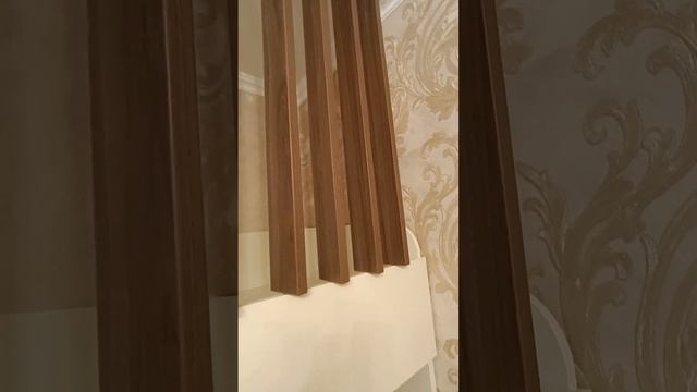 Реализованный проект: двухъярусная кровать-чердак с рейками. Видеообзор. #shorts