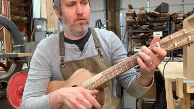 Completed Work Demo #481- Spruce and Walnut Baritone Ukulele смотреть онлайн