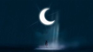 Лунный Свет и Девочка - Moonlight | Rain | Alone Anime Girl - Живые Обои