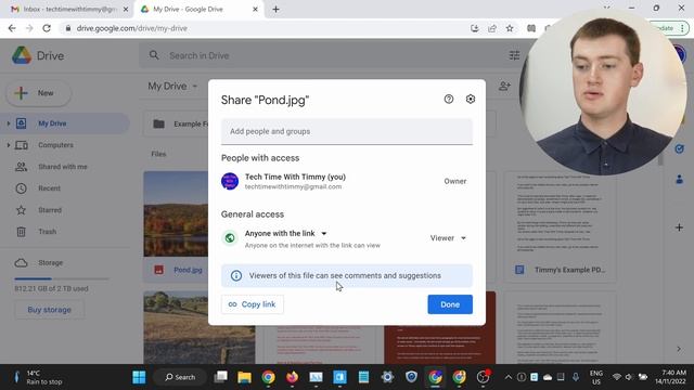 Link Sharing In Google Drive