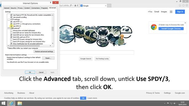 SPDY/3 does not work via a web proxy in IE11 on Windows 8.1 смотреть онлайн