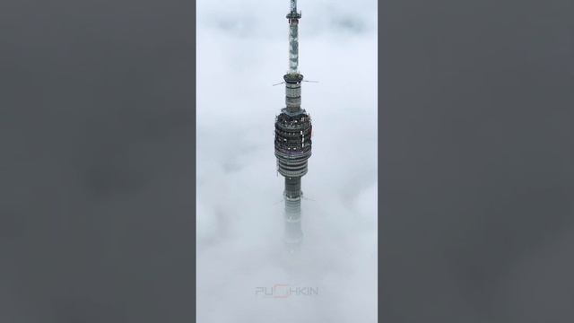 Останкинская Башня в низкую облачность