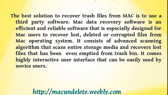 Recover Trash files MAC with Mac data recovery software смотреть онлайн