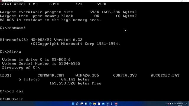 MS-DOS 6.22 Installation смотреть онлайн