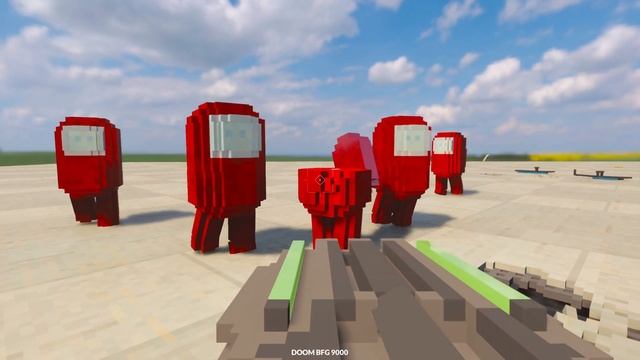 100 Among Us Red Crewmates vs DOOM BFG 9000 in TEARDOWN смотреть онлайн