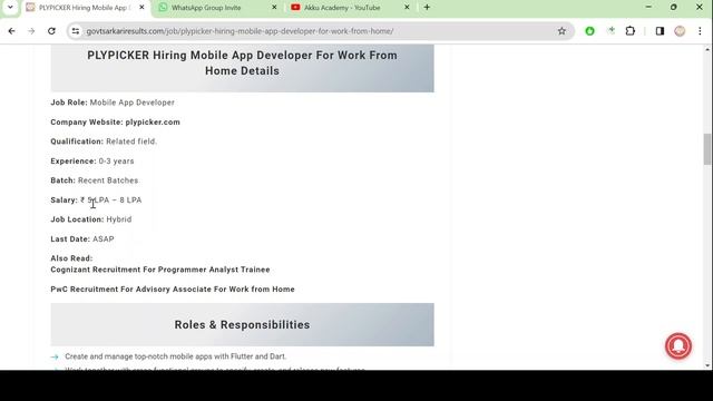 PLYPICKER App Developer Work From Home Job 2024🤑Salary Upto 8 LPA😍Freshers Hiring✅Work From Home Jo