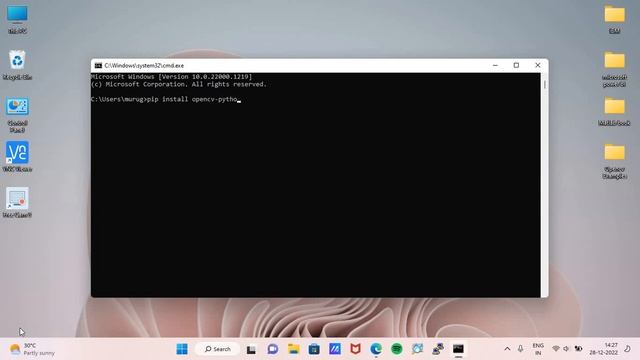 How to install opencv in python3
