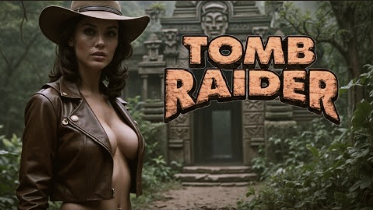 Лара Крофт - Tomb Rider в стиле кино 1950-х ТРЕЙЛЕР