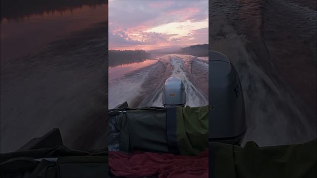 река Тавда,лето,туман,хонда30,казанка5м3. #shorts