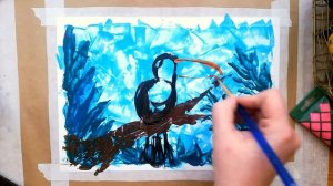 ТУКАН: Как нарисовать птицу быстро и просто | Урок рисования акрилом и мастихином для начинающих