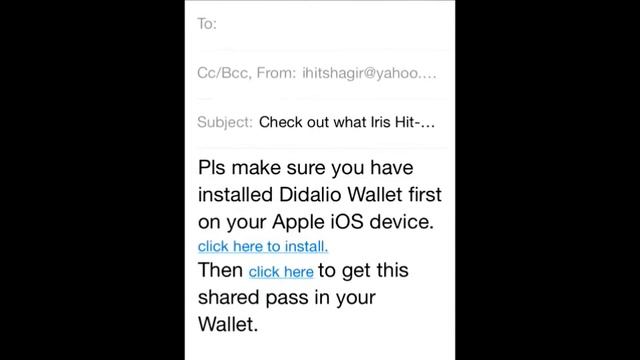 Share a pass via email - Didalio Wallet смотреть онлайн