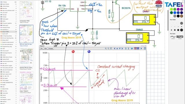 555 Comparators, Sawtooth Generator for PWM UEENEEH139A, Part 1, TAFE NSW смотреть онлайн