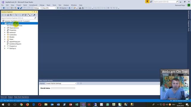 Create AspNet Core 2 MVC and Publish on IIS Webserver. Example Part.1