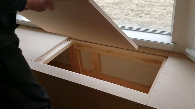 DIY Window Seat Build with Flush Ring Pull Handle and Slow Closing Hinges смотреть онлайн