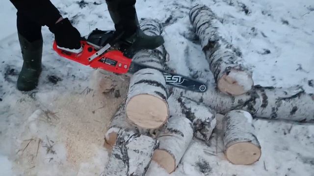 Тест бюджетной бензопилы FEST GS-4518 и подъём в ледяную гору на ВАЗ 21099 смотреть онлайн