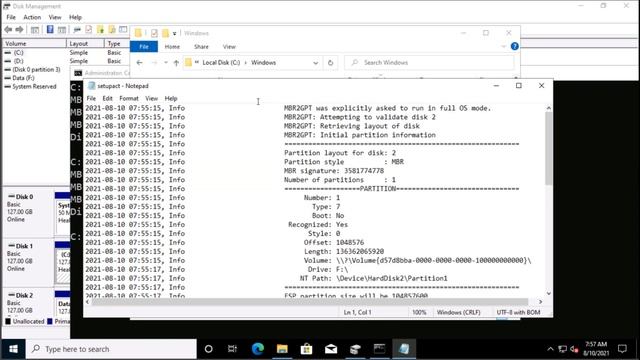 MBR2GPT: Wrong boot partition count, expected 1 but found 0 смотреть онлайн