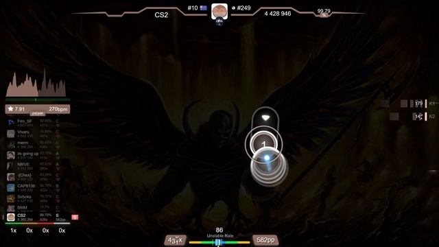 8.5⭐ CS2 | Rings of Saturn - Senseless Massacre [Omnipresent] +HR 98.05% (#3 639pp FC) - osu!