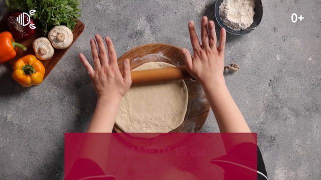 Мини-пицца с морепродуктами на воздушном тесте