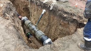 Установка подземного крана газопровода