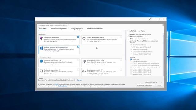 Visual Studio 2019 Community Install смотреть онлайн