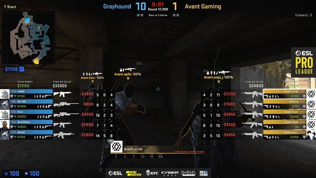 Grayhound vs AVANT - ESL Pro League S10 Oceania - map1 - de_overpass [ceh9]